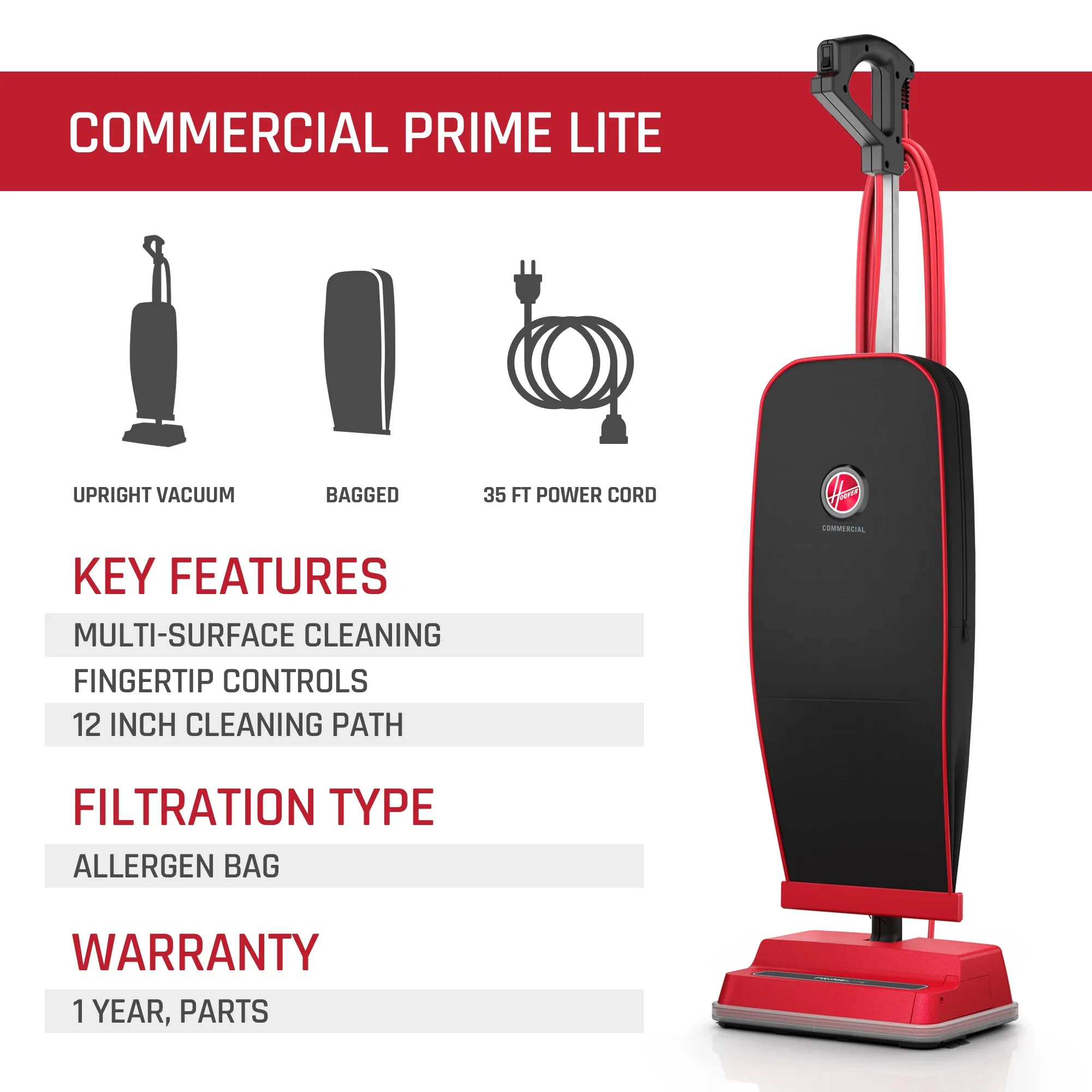 Commercial Prime Lite Upright Vacuum