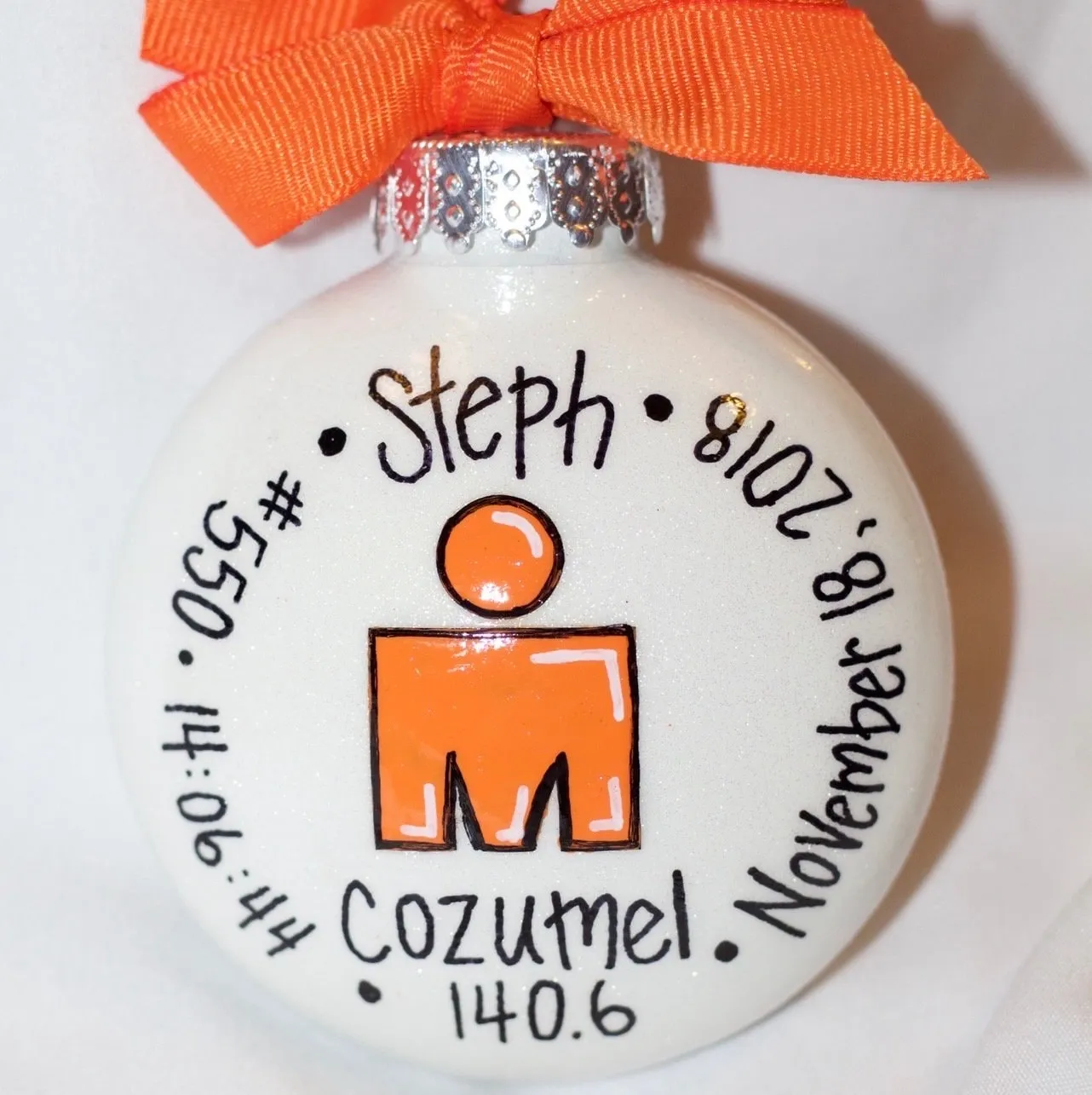 Custom Race Ornament - Marathon Ornament, Triathlon Ornament, Christmas Ornament, Holiday Ornament, Runner Ornament, Running Club, 5K, Race