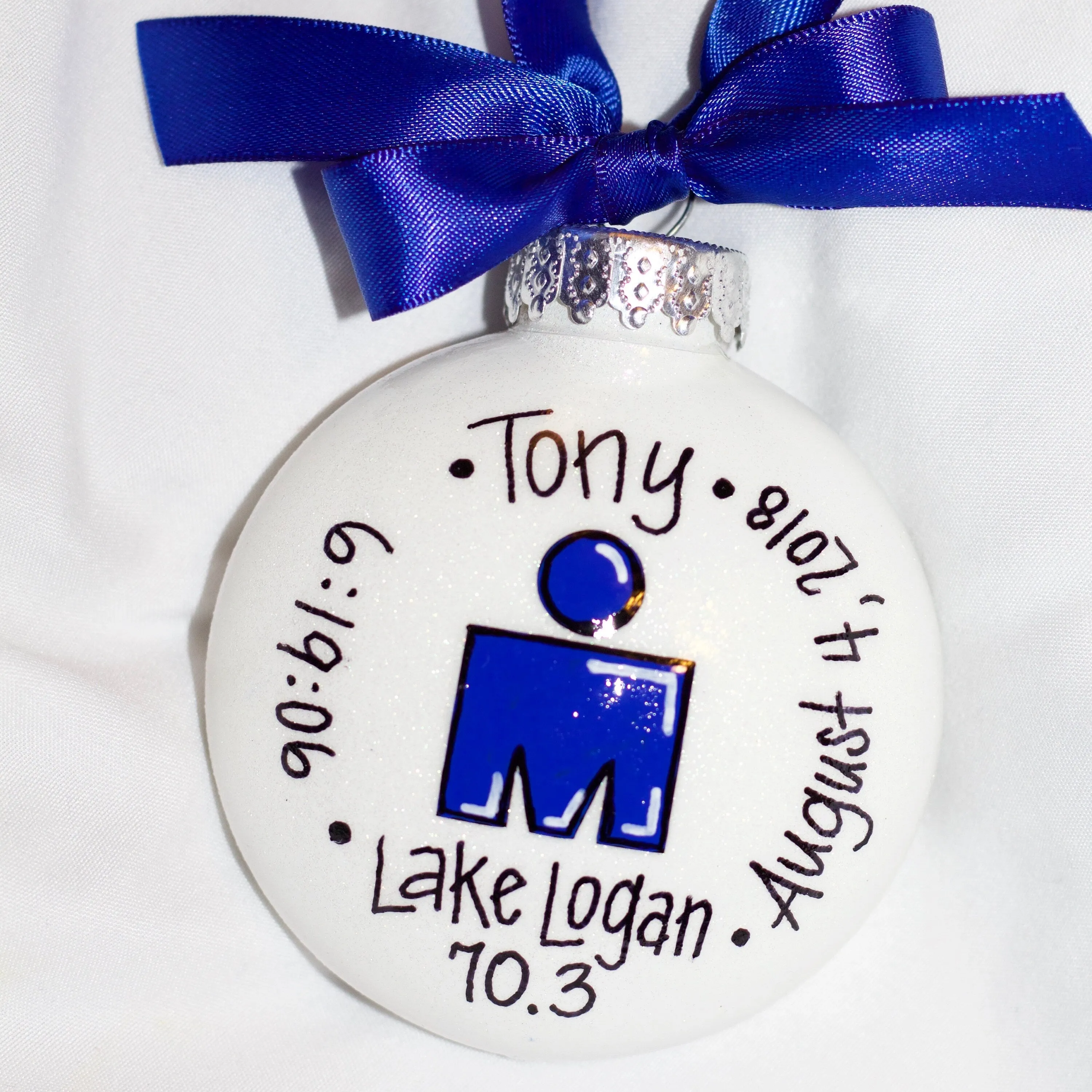 Custom Race Ornament - Marathon Ornament, Triathlon Ornament, Christmas Ornament, Holiday Ornament, Runner Ornament, Running Club, 5K, Race