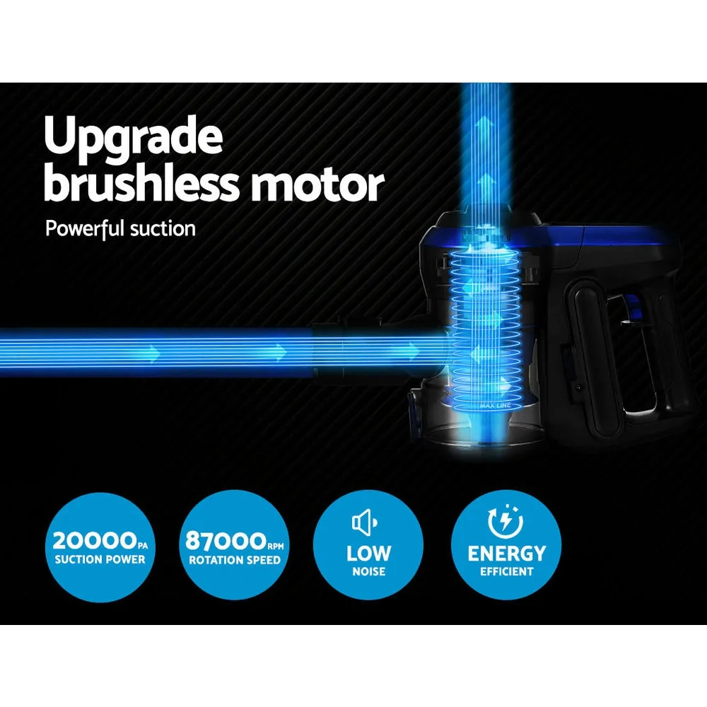 Devanti Stick Vacuum Cleaner Brushless Cordless 250W Blue