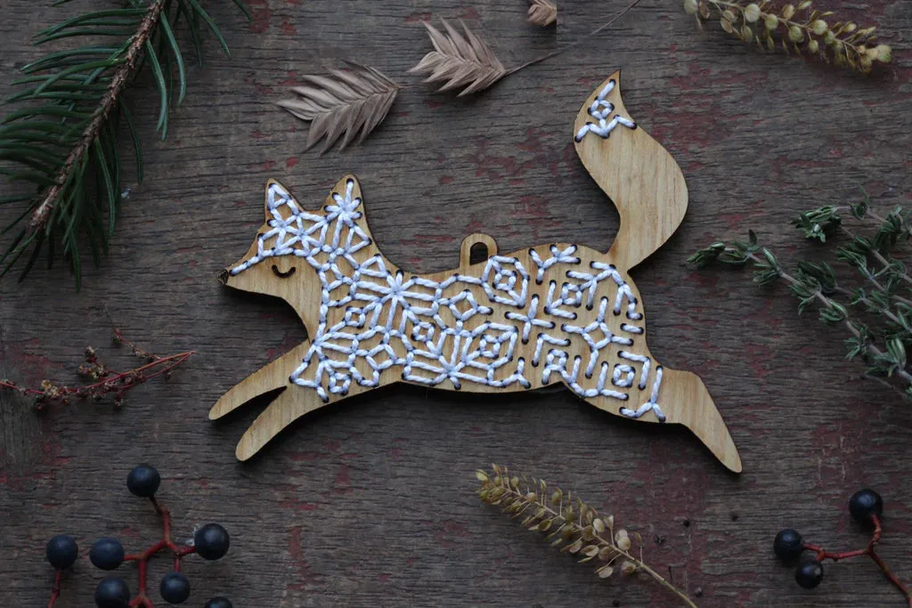 DIY Stitched Oak Ornament Kits