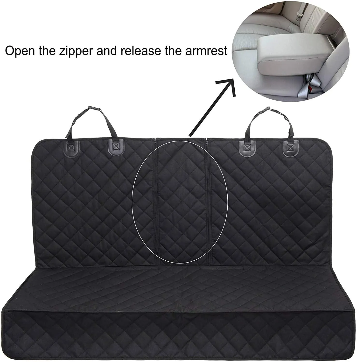 Dog Seat Cover With Double Zipper for Model 3/Y/S/X/Cybertruck