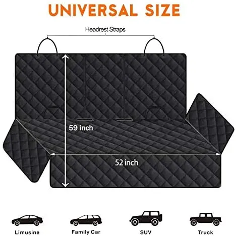 Dog Seat Cover With Double Zipper for Model 3/Y/S/X/Cybertruck