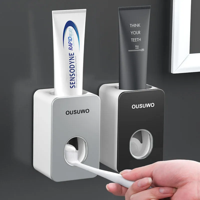 Dust-Proof Automatic Toothpaste Dispenser with Squeezer