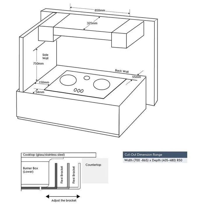 Electrolux EHG9231BC Built-In Gas Hob 90CM 2 Burner