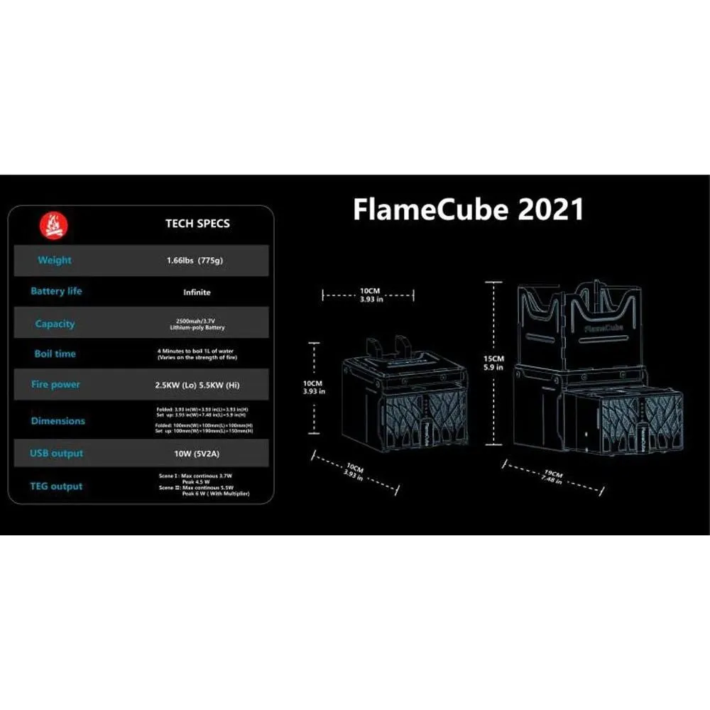 FlameCube Stove Wood Burning