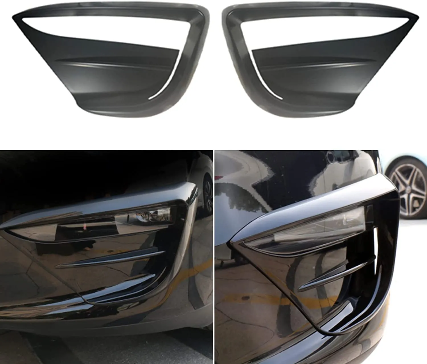 Front Fog Lamp Cover suitable for Tesla Model Y 2020-2024