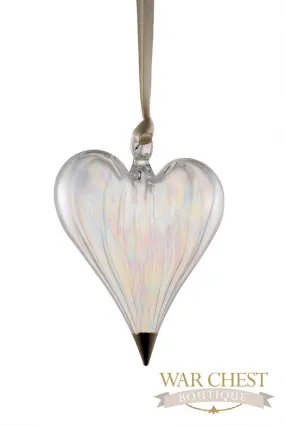 Glass Heart Glass Ornament Clear