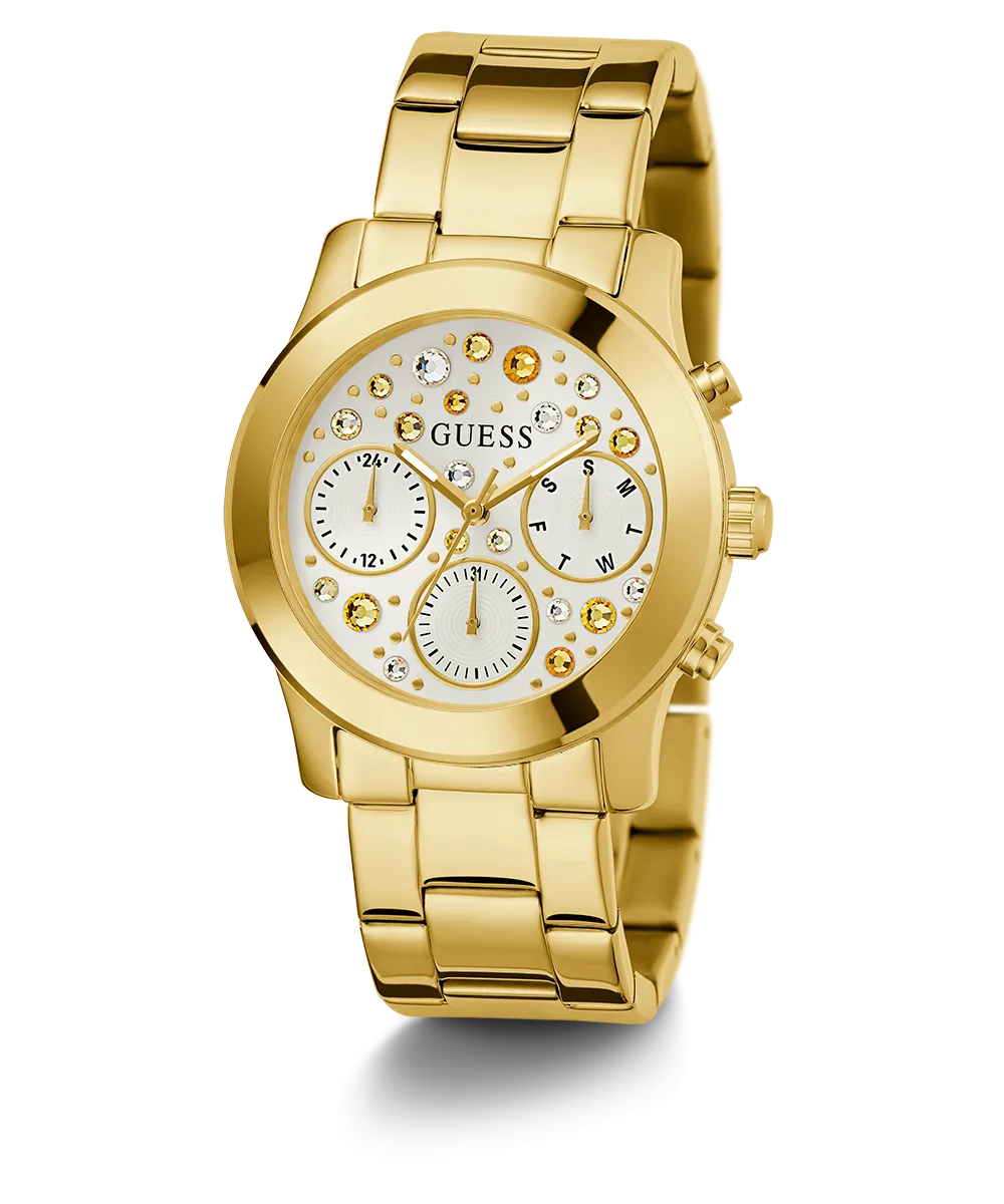 GUESS Ladies Gold Tone Multi-function Watch