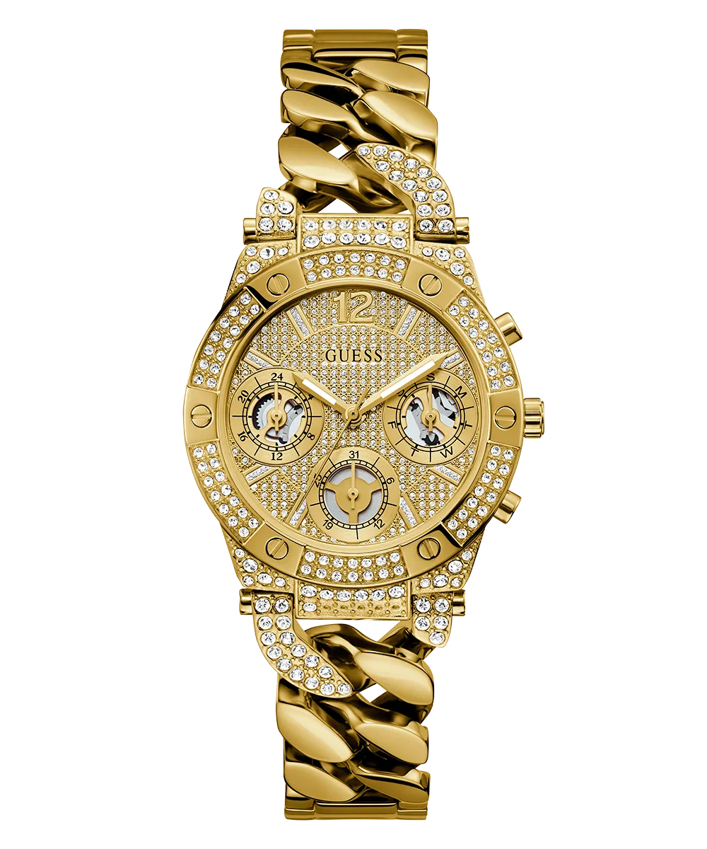 GUESS Ladies Gold Tone Multi-function Watch