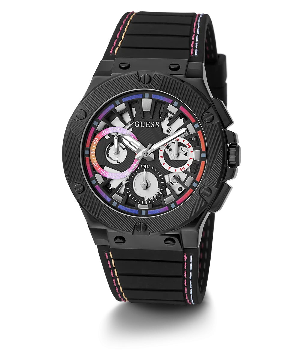 GUESS Mens Black Multi-function Watch