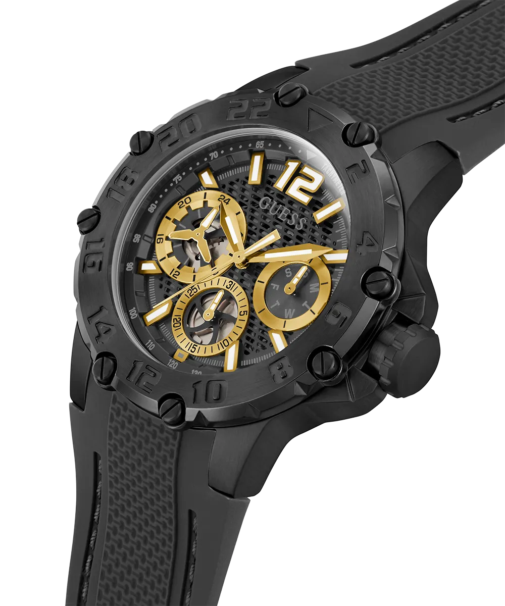 GUESS Mens Black Multi-function Watch