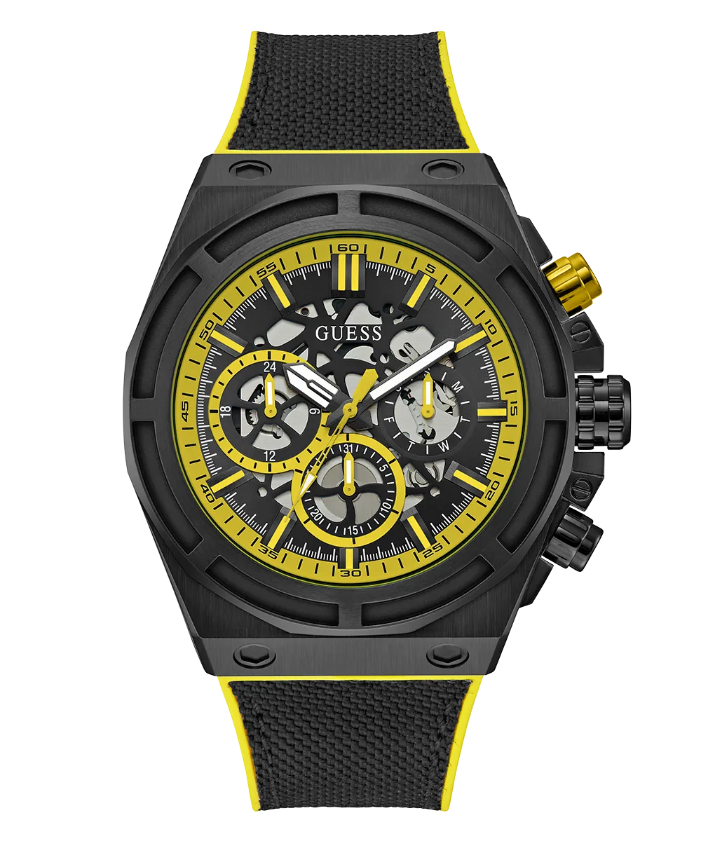 GUESS Mens Black Multi-function Watch