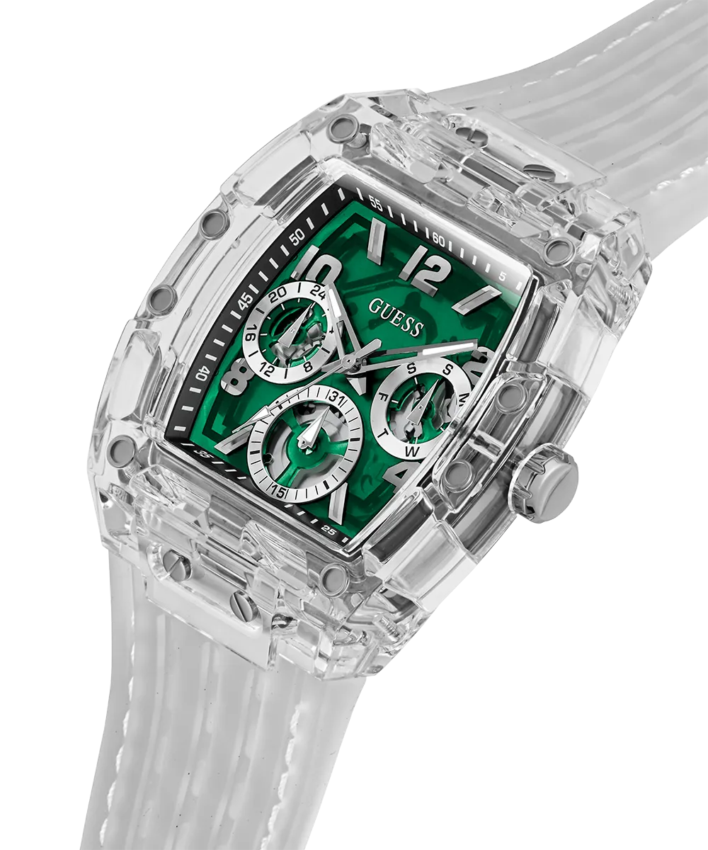 GUESS Mens Clear Multi-function Watch