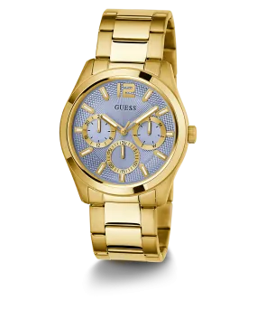 GUESS Mens Gold Tone Multi-function Watch