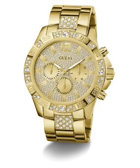 GUESS Mens Gold Tone Multi-function Watch