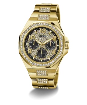 GUESS Mens Gold Tone Multi-function Watch