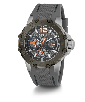 GUESS Mens Grey 2-Tone Multi-function Watch