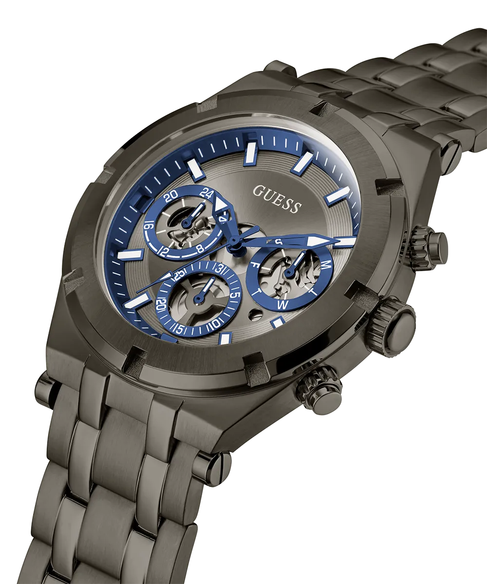 GUESS Mens Gunmetal Multi-function Watch