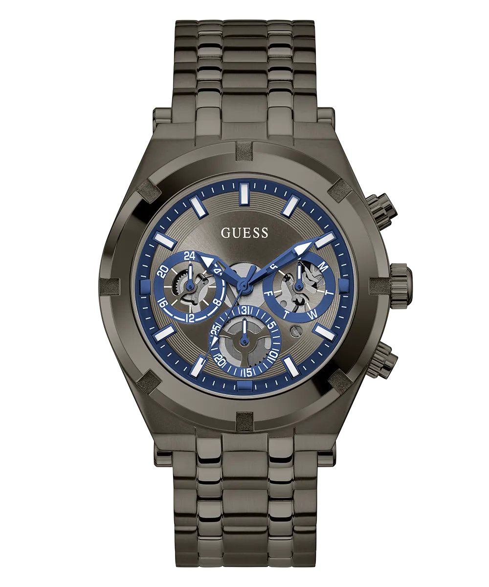 GUESS Mens Gunmetal Multi-function Watch