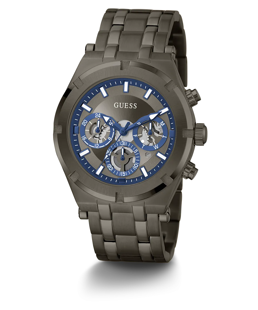 GUESS Mens Gunmetal Multi-function Watch