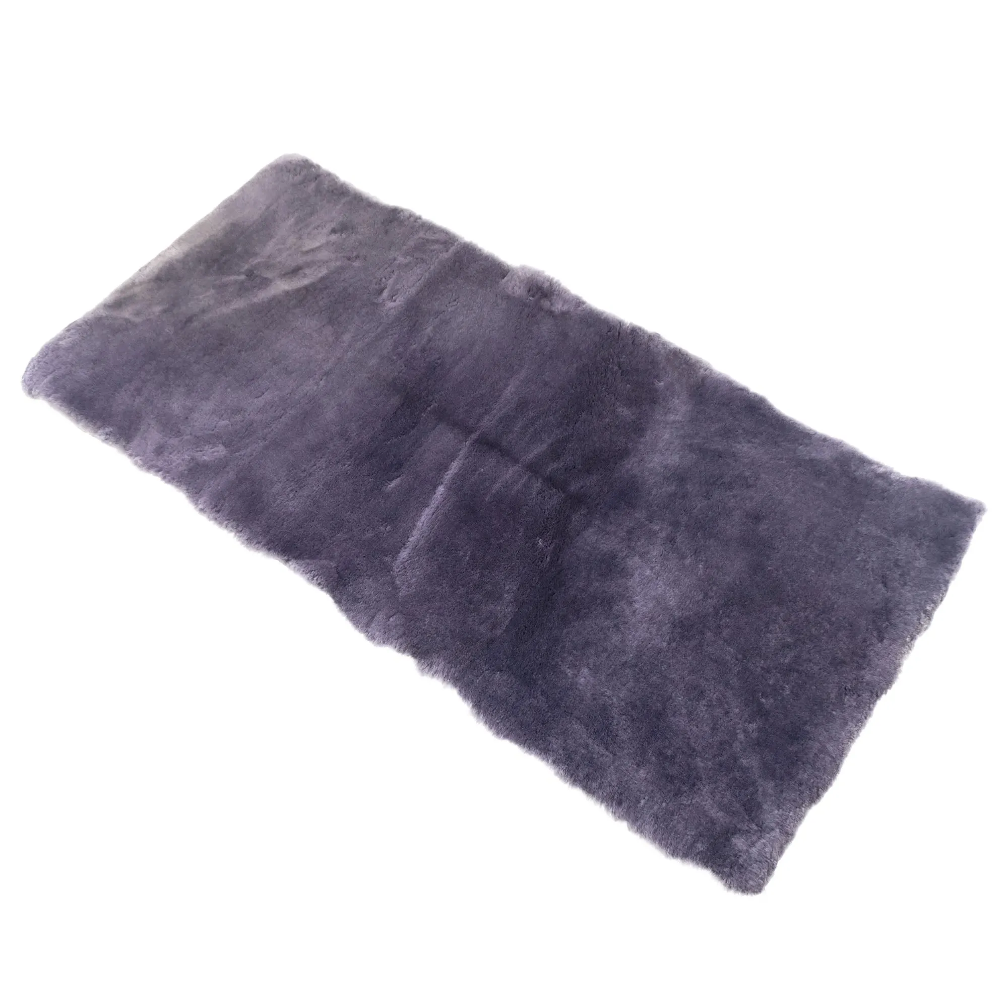 Gunmetal Grey - Rectangle Sheepskin Rug Throw - 130cm x 60cm