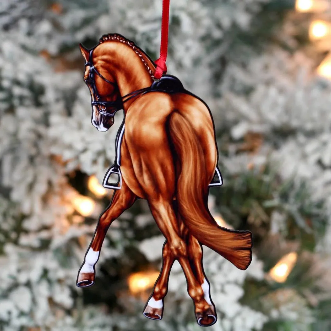 Half Pass Dressage Ornament