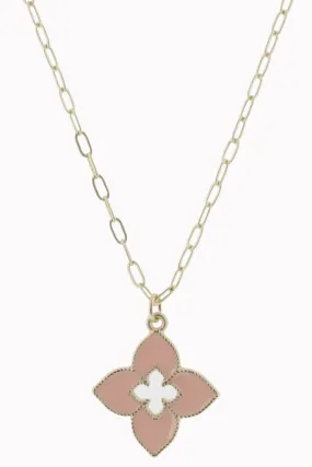 JM LONG CHAIN NECKLACE | QUATREFOIL PENDANT