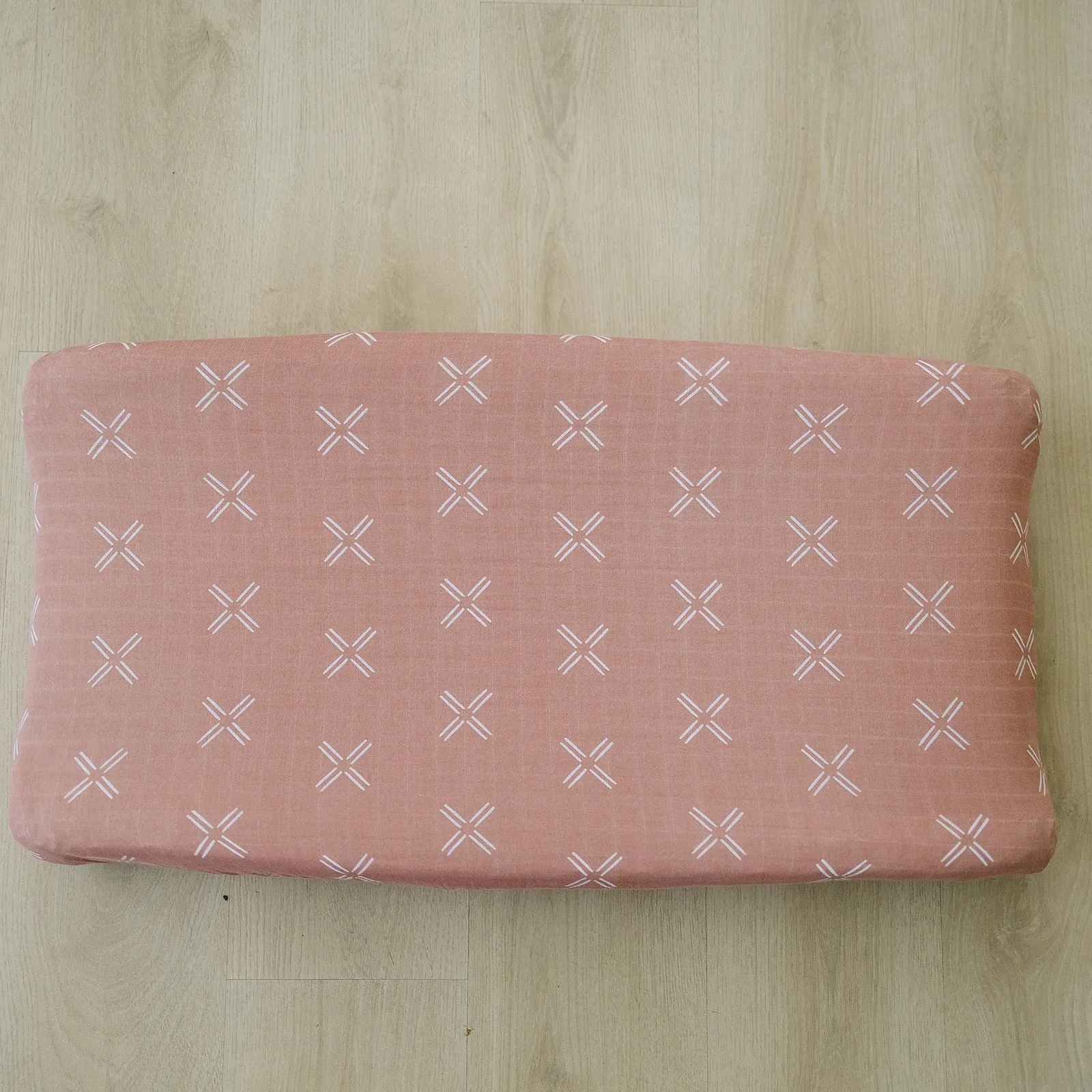 Just Peachy Muslin Changing Pad Cover