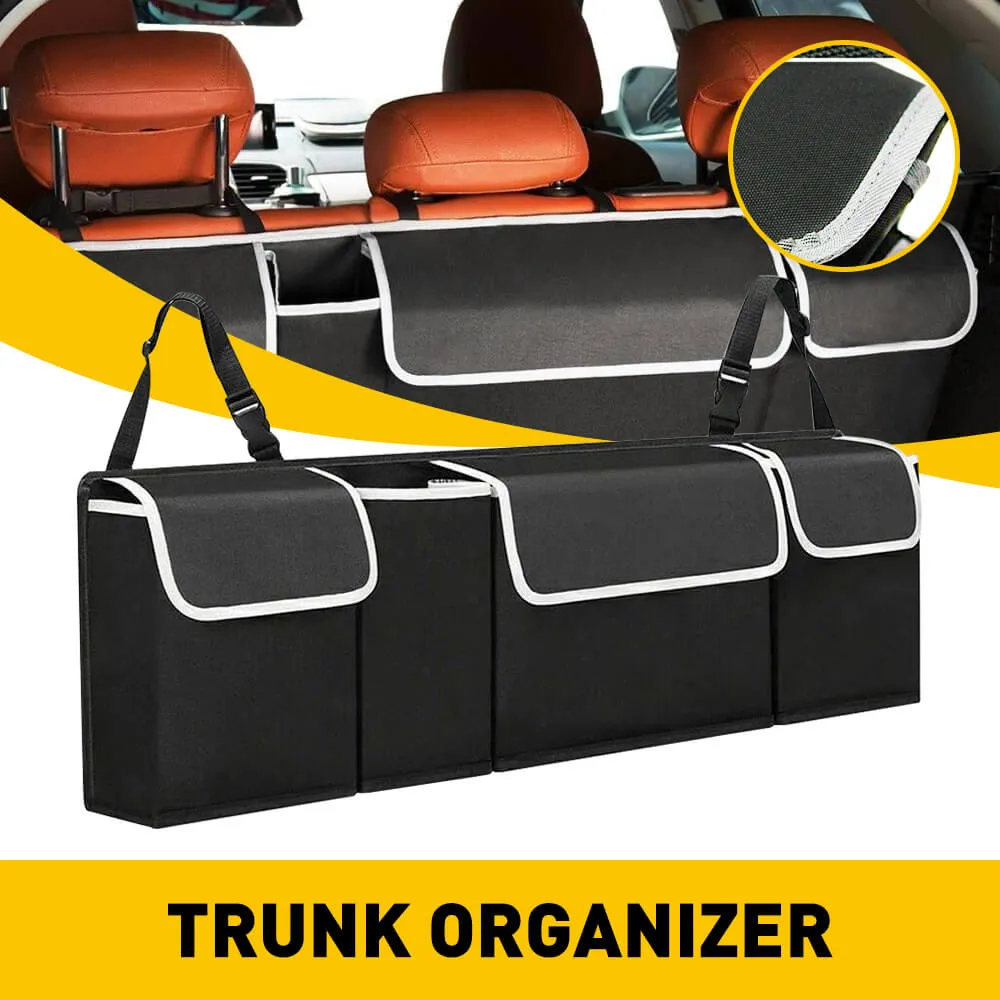 Large Capacity Waterproof Universal Car Trunk Organizer, Sturdy Space Saver Hanging Car Accessories Interior