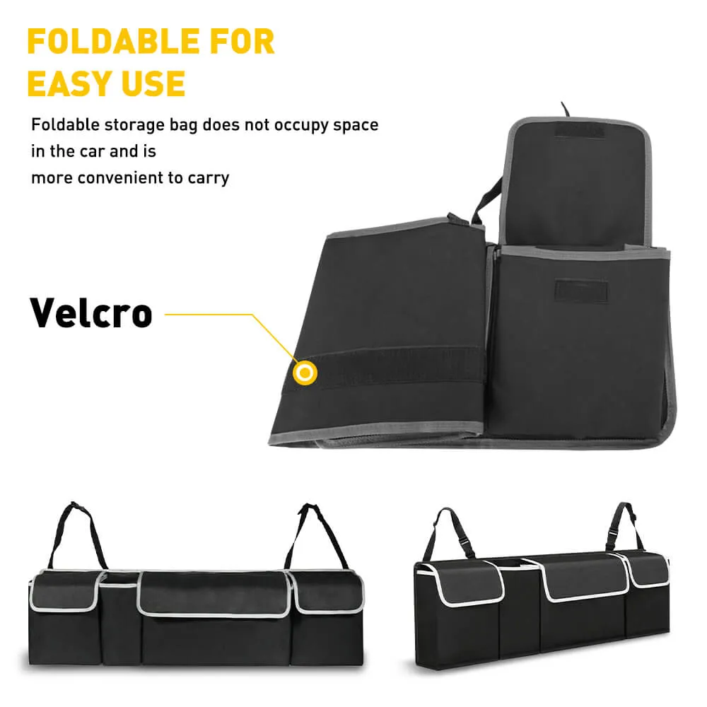 Large Capacity Waterproof Universal Car Trunk Organizer, Sturdy Space Saver Hanging Car Accessories Interior