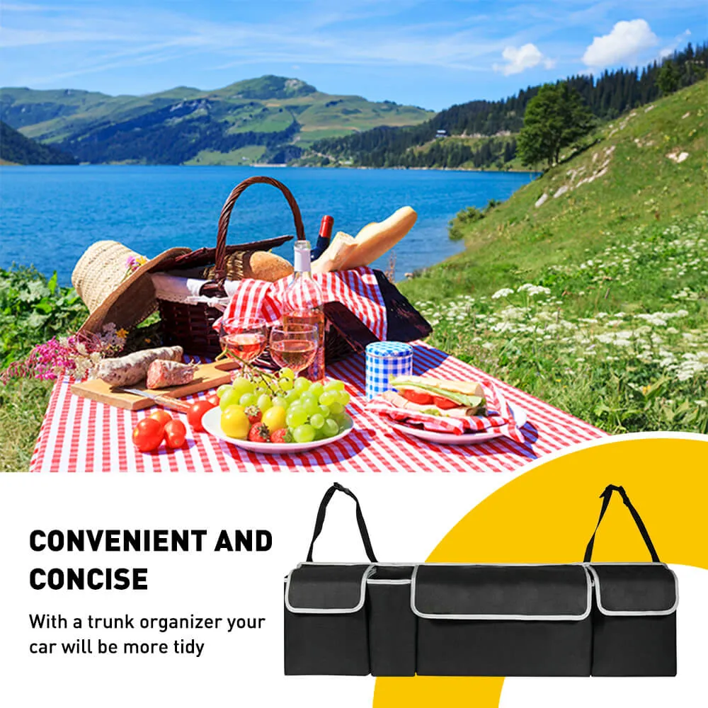 Large Capacity Waterproof Universal Car Trunk Organizer, Sturdy Space Saver Hanging Car Accessories Interior