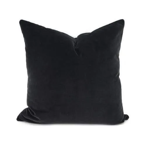 Luxury Black Grey White Silver Velvet Cushion Cover