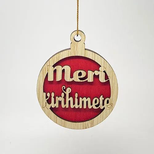 Merry Christmas NZ Ornament in English and Maori