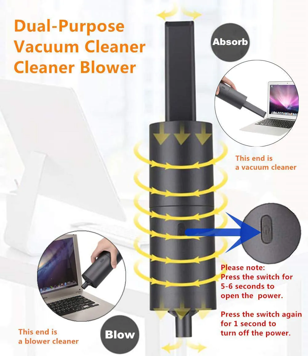 Mini Portable Cordless Vacuum Cleaner,Blower Cleaner 2-in-1 Multi-usage Cleaner - #CWASH-VC005