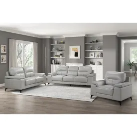 Modern Leather Living set with Plush Seating