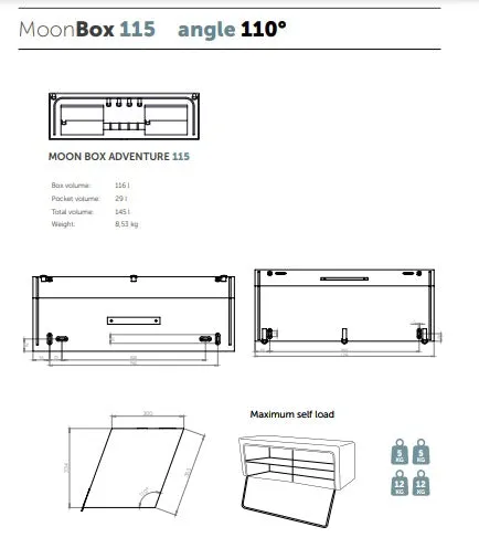 Moon Box Adventure 115cm - VW Crafter up to 2016 *