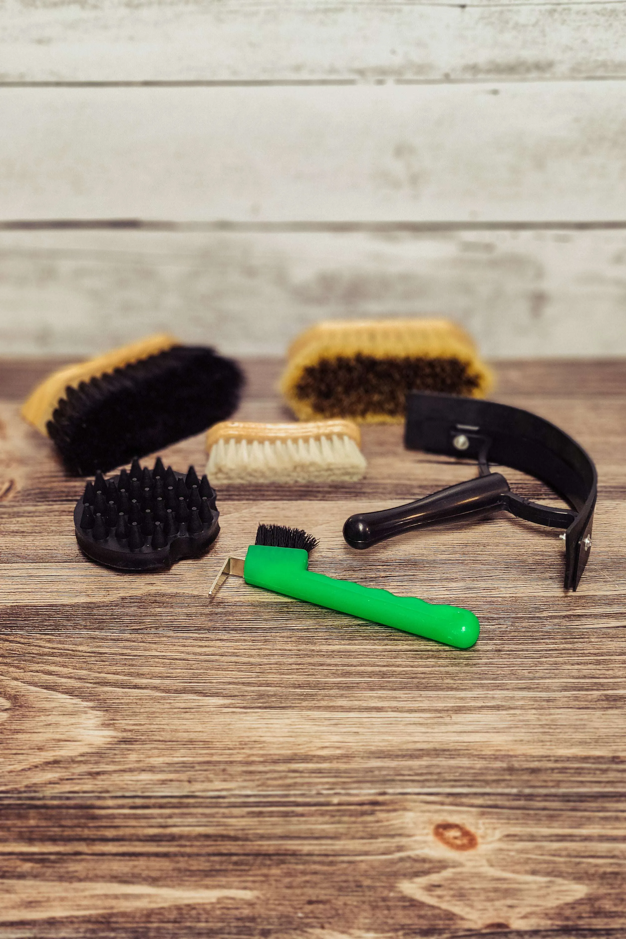 Natural Fiber Grooming Brush Set