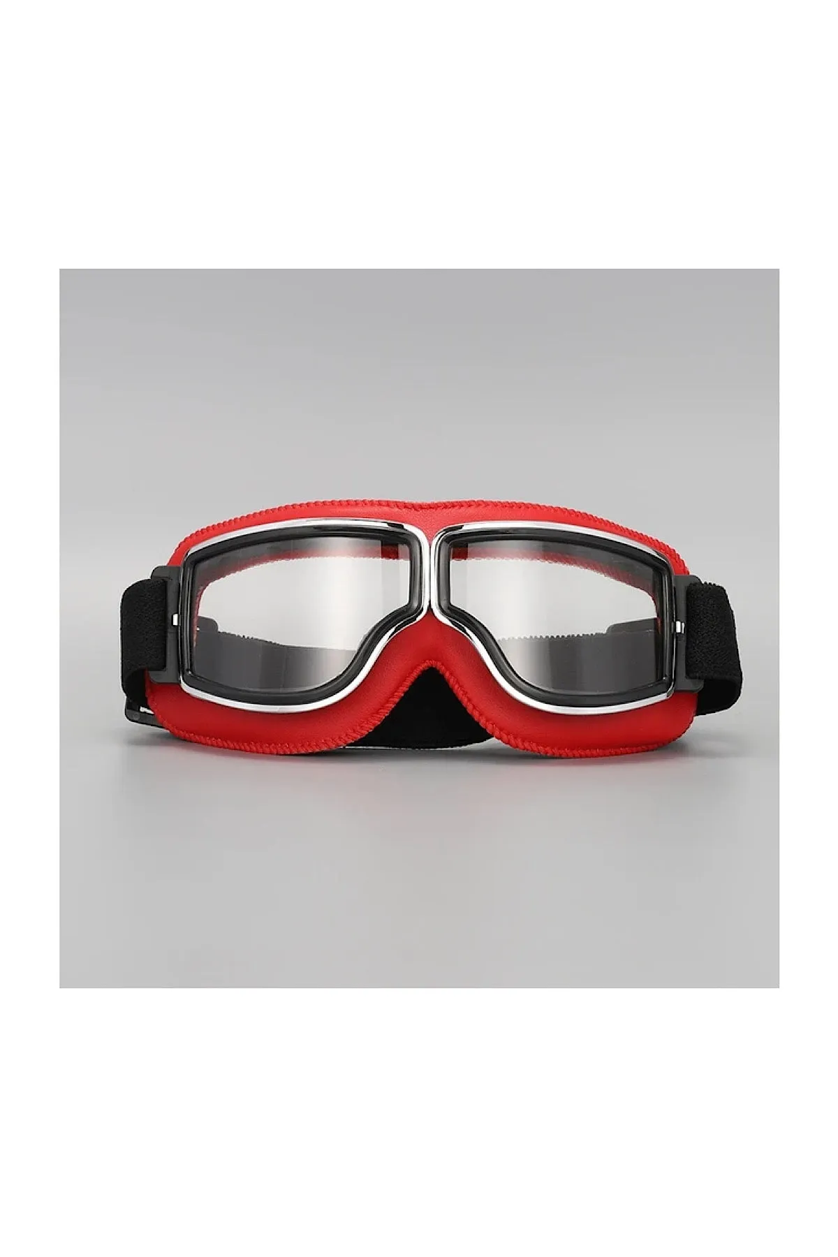 Retro, Foldable Motorcycle Goggles - Red