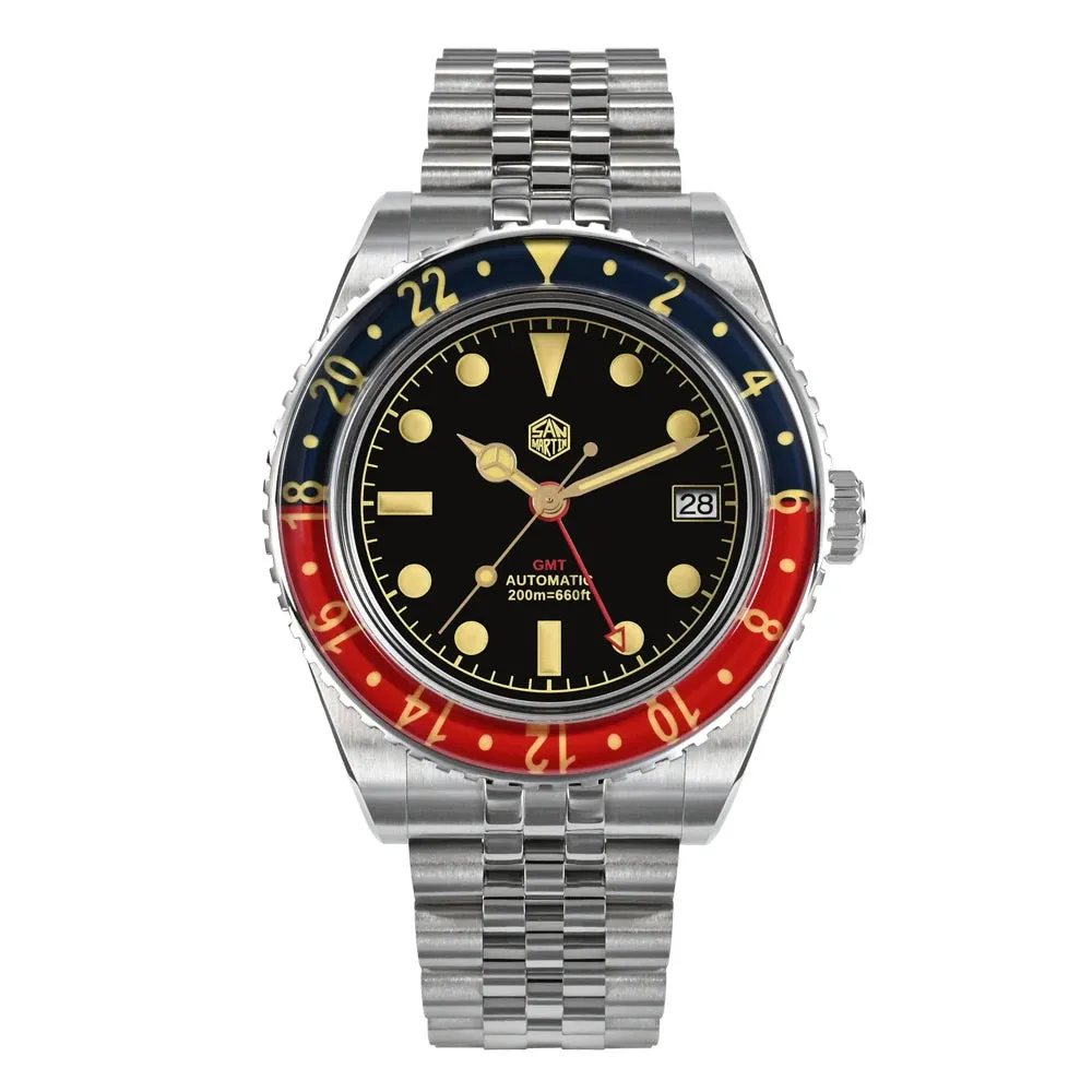 San Martin Vintage NH34 GMT Watch SN005