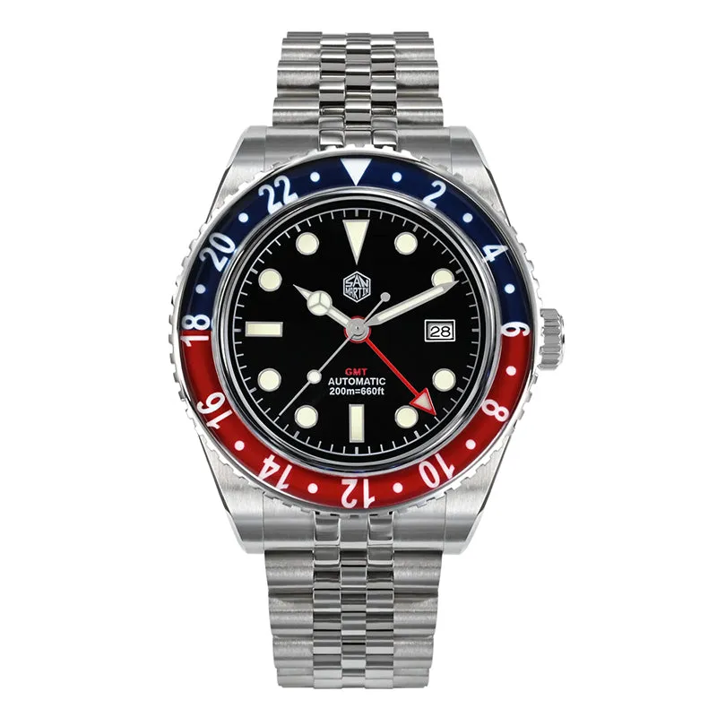 San Martin Vintage NH34 GMT Watch SN005