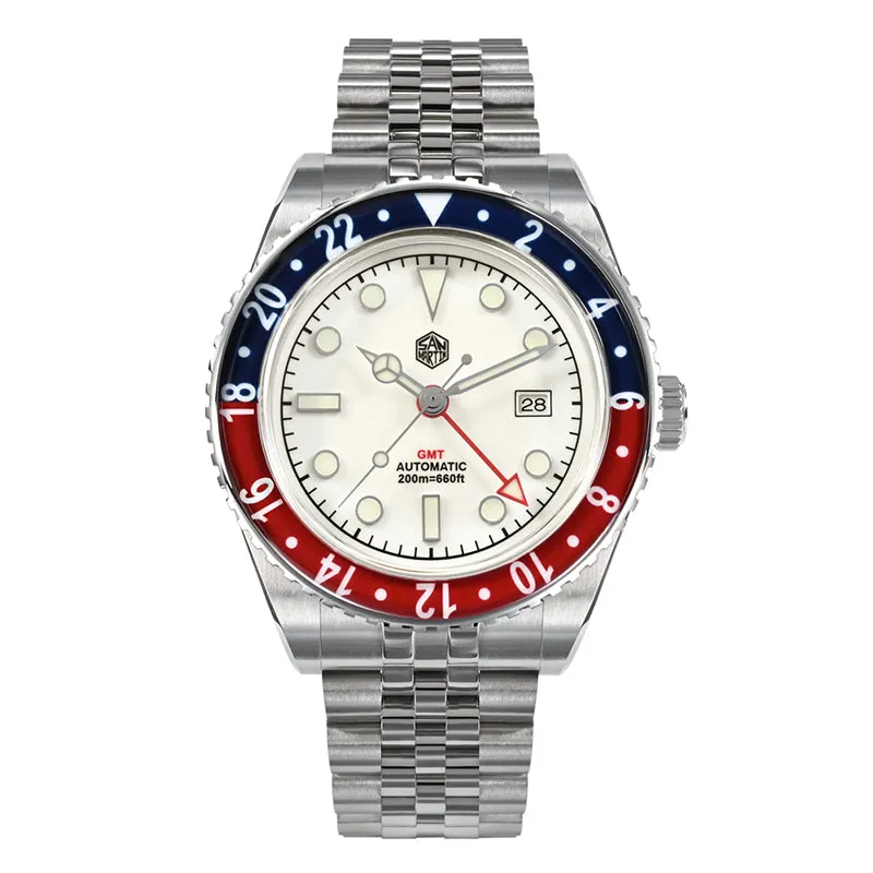 San Martin Vintage NH34 GMT Watch SN005