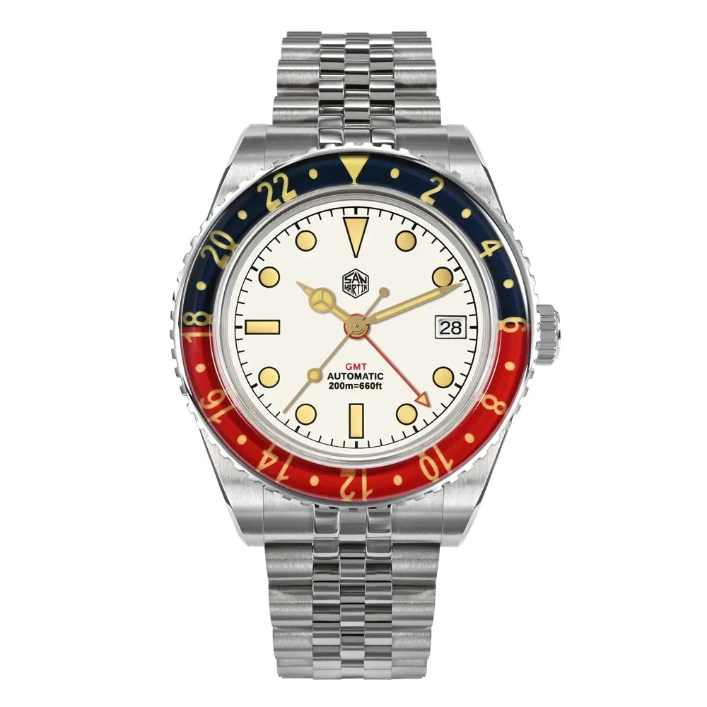 San Martin Vintage NH34 GMT Watch SN005