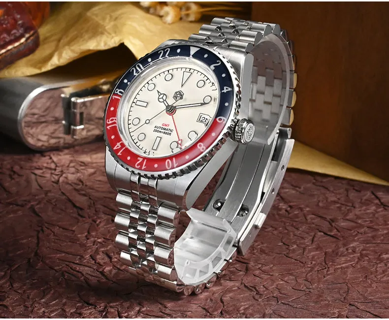 San Martin Vintage NH34 GMT Watch SN005