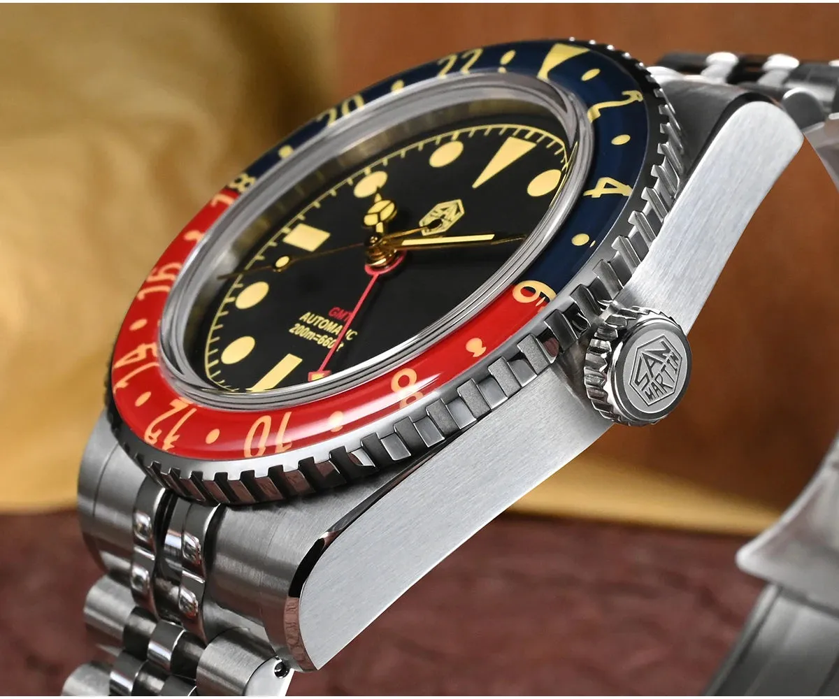 San Martin Vintage NH34 GMT Watch SN005