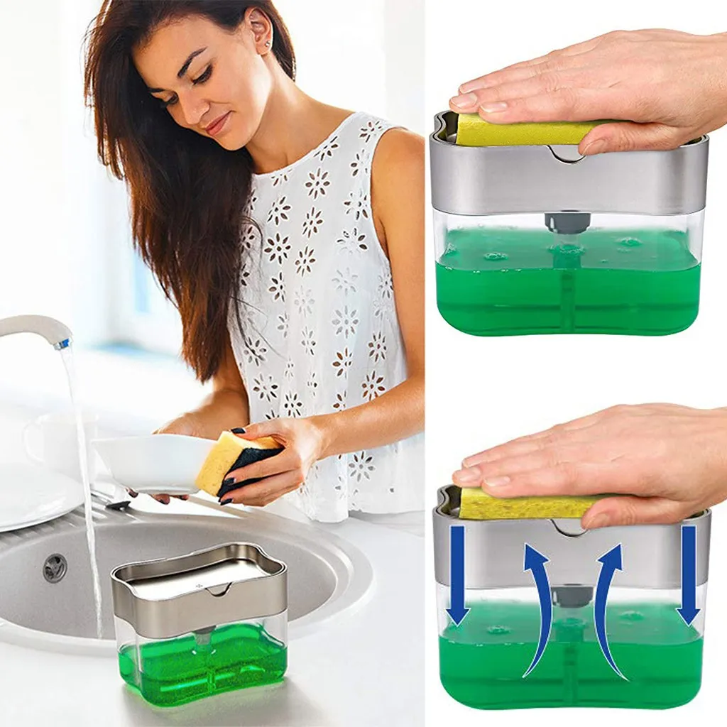 Soap Dispenser Kitchen Sponge Odorless Creative Box