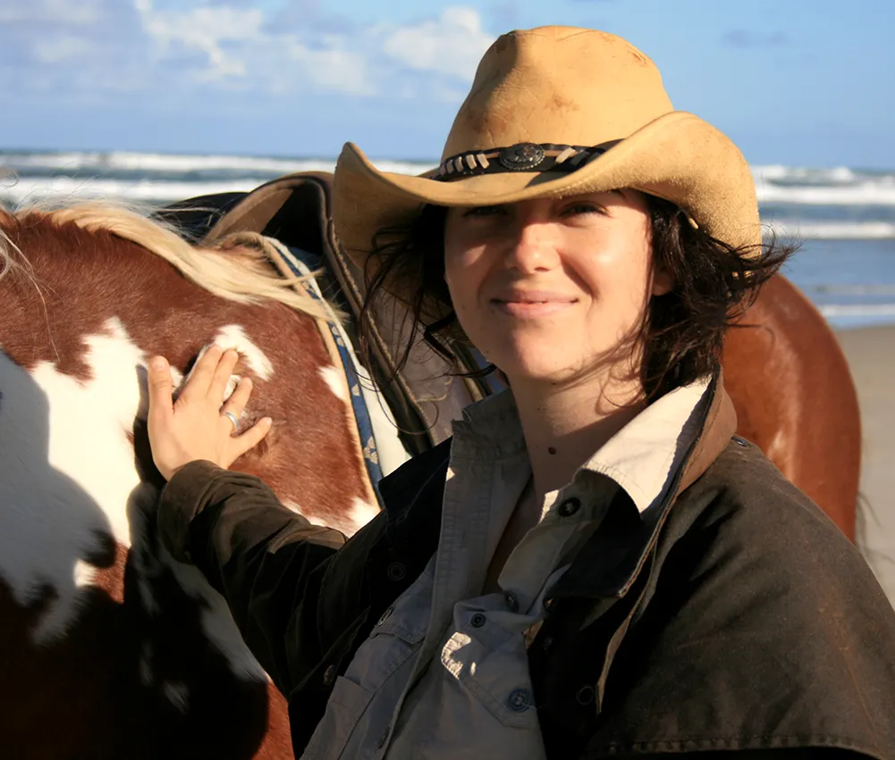 Stampy Leather Hat In Beige