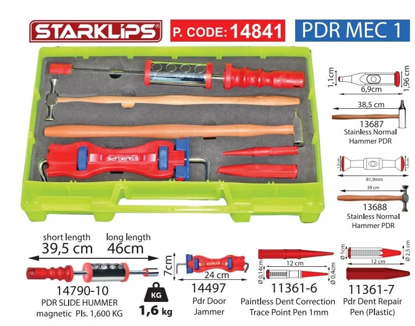 STARKLIPS 14841 PAINTLESS DENT REMOVAL KIT 6 PCS