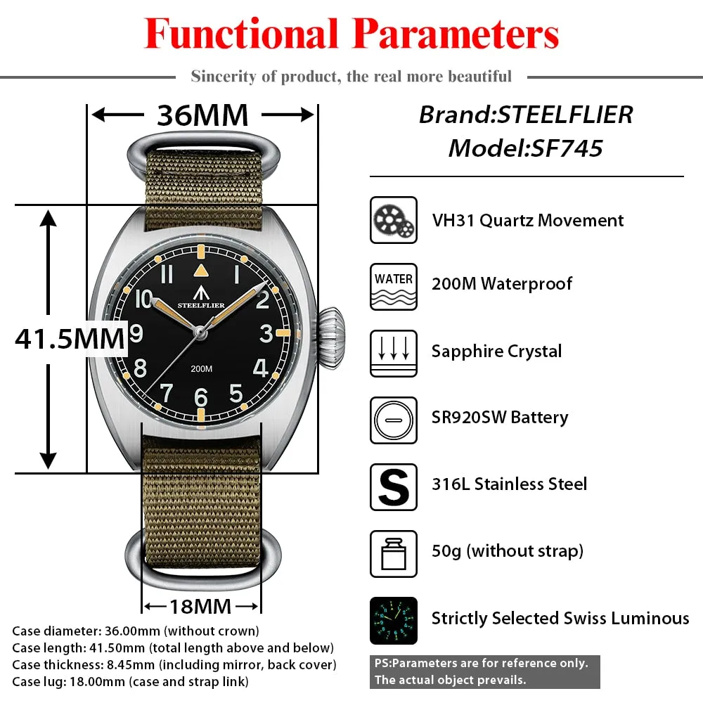 Steelflier SF745 British Army W10 Quartz Field Watch