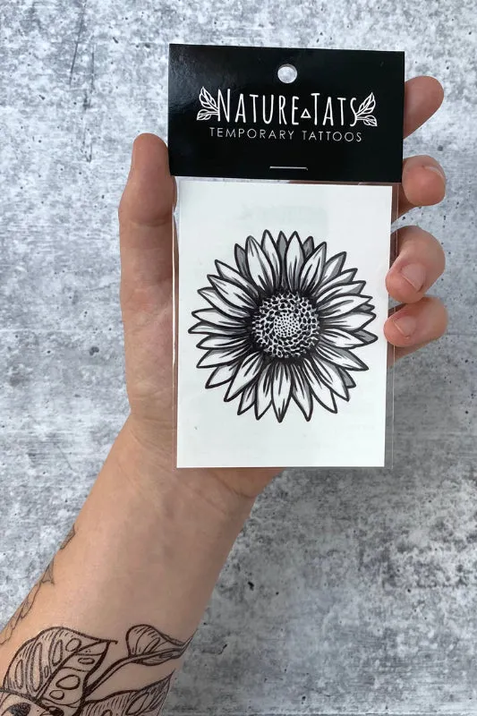 sunflower temporary tattoo